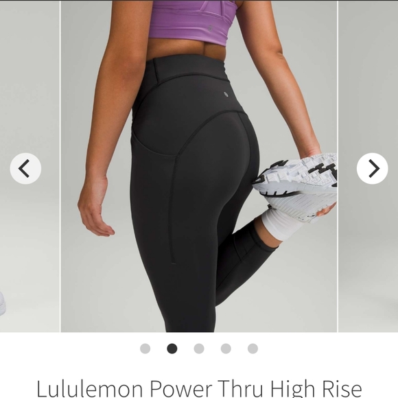Lululemon Power Thru High Rise Crop 23" - Picture 2 of 8